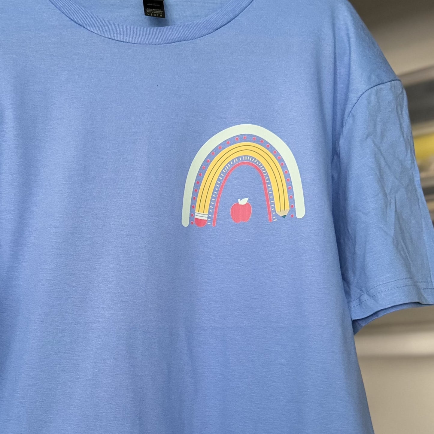 Teacher Rainbow Pocket Tee